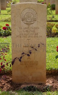 BEIRUT WAR CEMETERY - FOX, CLYDE HAROLD